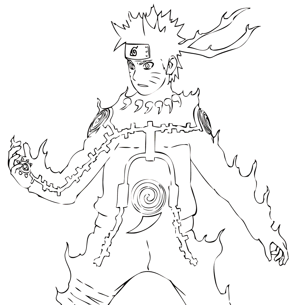 imprimer Naruto Chakra Kyubi